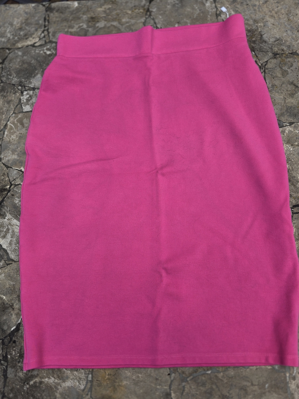 chic Hot Pink Pencil Skirt - Sleek High-Waist